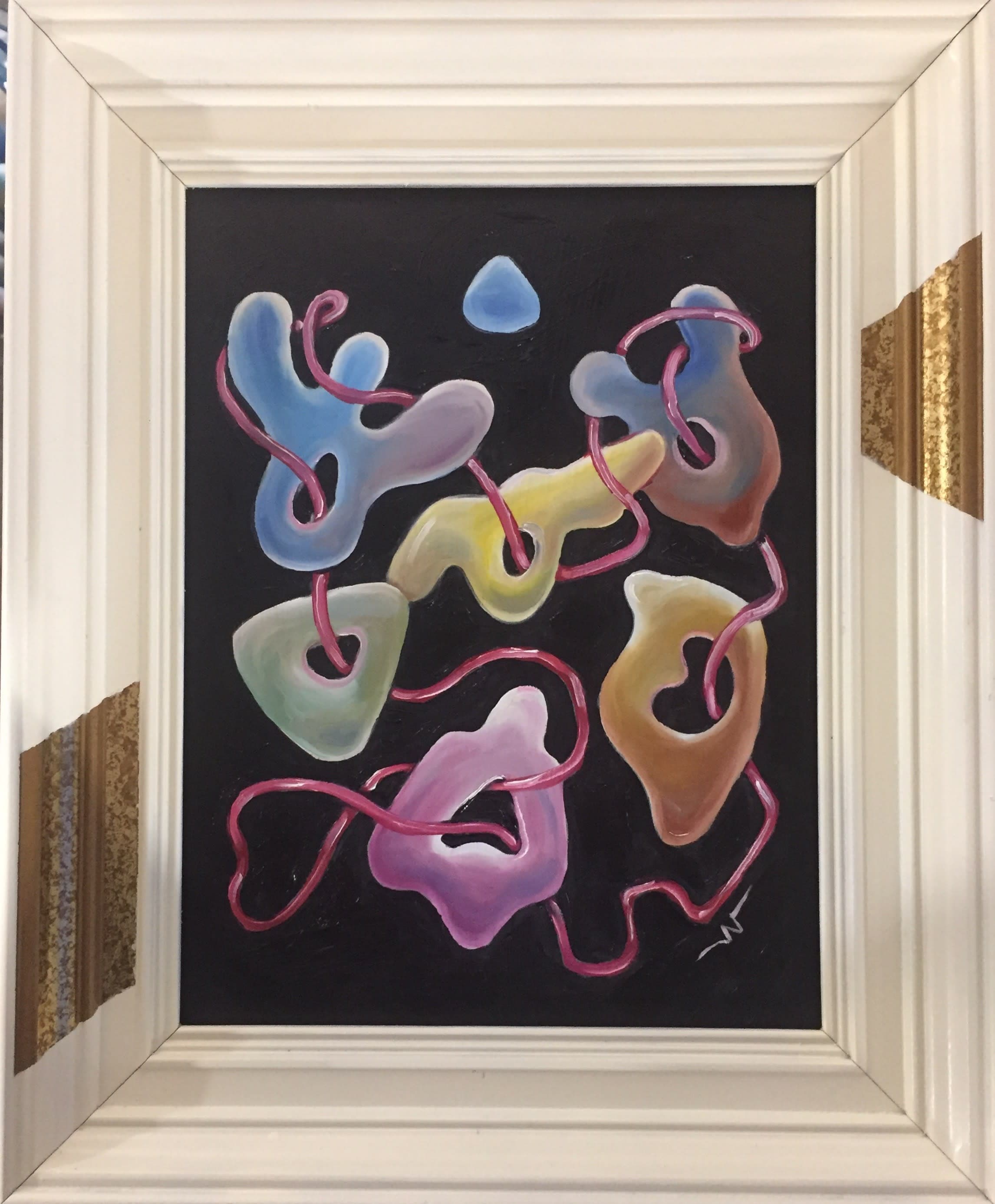 Framed Lucky Charms on Wood %232 SOLD